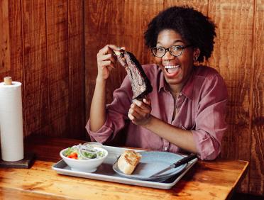 City Barbeque guest with the Big Bone