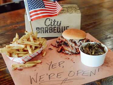 City Barbeque free meal for veterans and troops