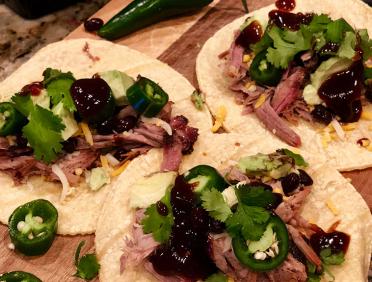 homemade City Barbeque Pulled Pork Tacos