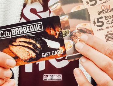 City Barbeque gift card and bonus cards