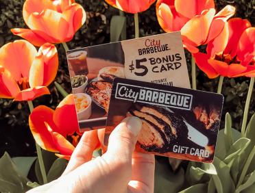 City Barbeque gift card and bonus card