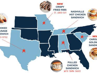 City Barbeque Flavors of America Road Trip map