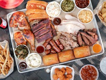 City Barbeque meats, sides, sauces, and drinks