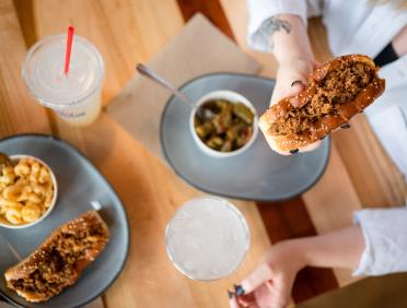 A City Barbeque meal with a Chipotle BBQ sandwich