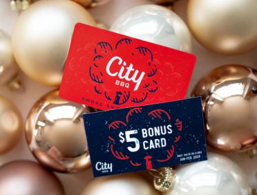 City Barbeque gift card, bonus card