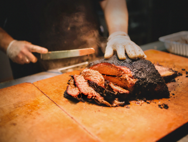 brisket being sliced
